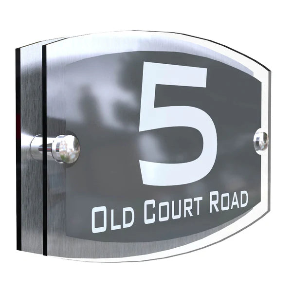 Mr Plaques Esteem A5 Front Door House Number Sign  200 × 130mm