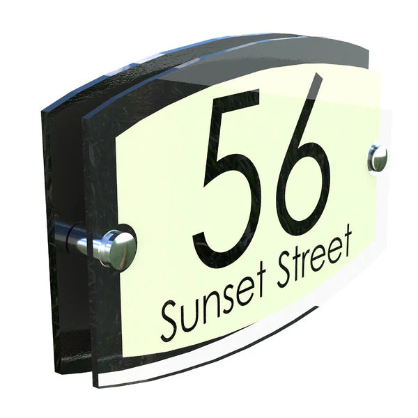 Mr Plaques Esteem A5 Front Door House Number Sign  200 × 130mm