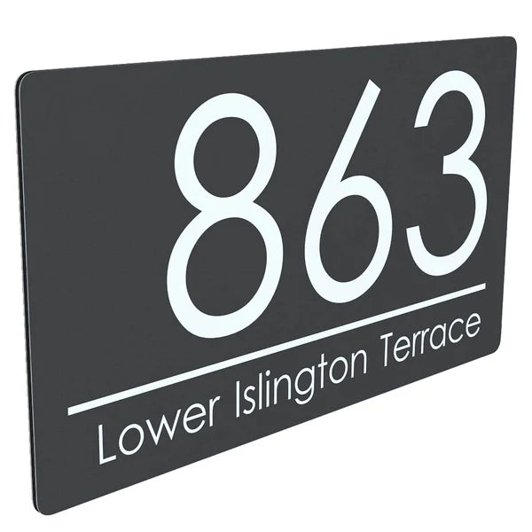 Mr Plaques Exalted EXA4-C-H1-27W-MB Floating House Sign 280 × 160mm