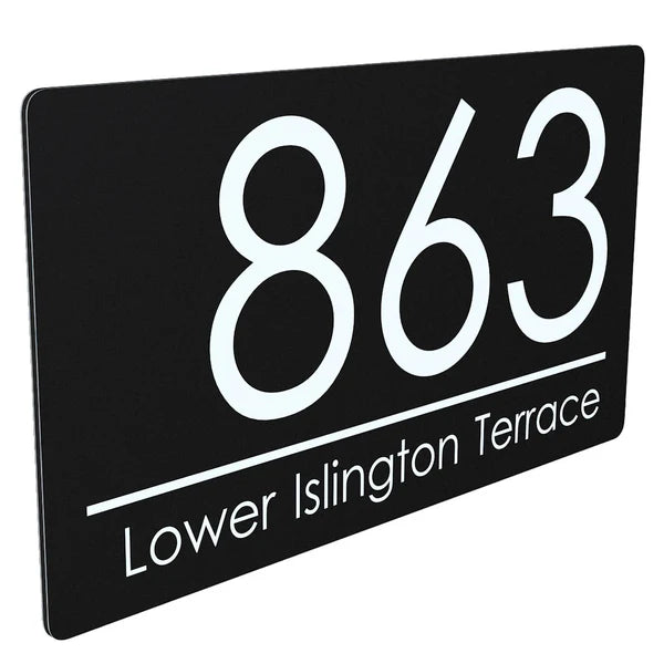 Mr Plaques Exalted EXA4-C-H1-27W-MB Floating House Sign 280 × 160mm
