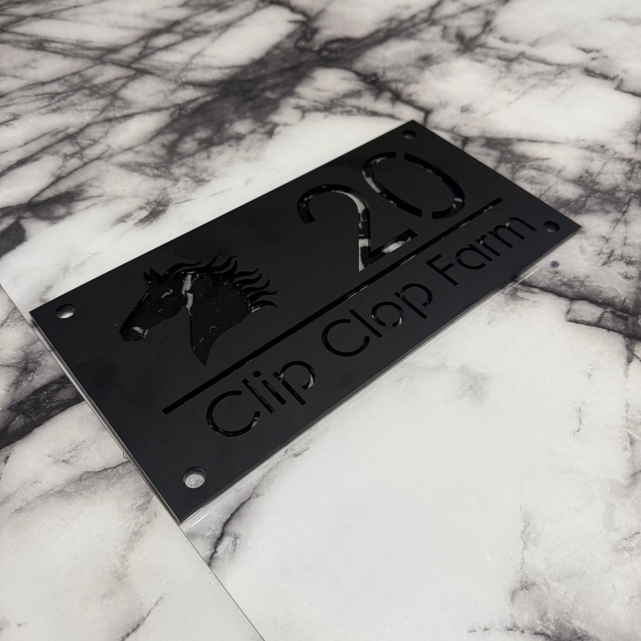 Mr Plaques Horse Signs - MATTE BLACK