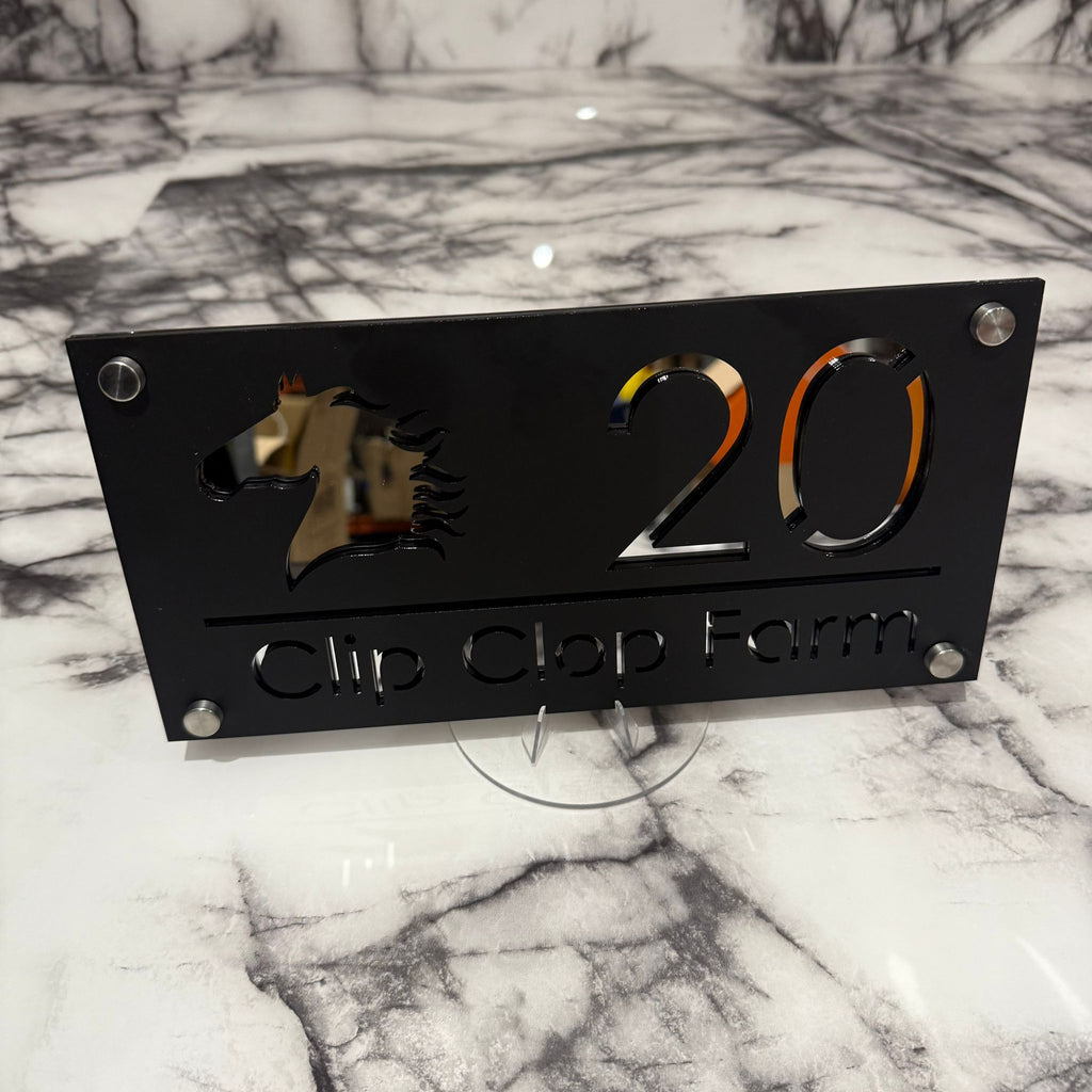 Mr Plaques Horse Signs - MATTE BLACK