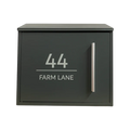 Personalised Modern Wall-Mounted Post Box – Matt Black or Matt Grey