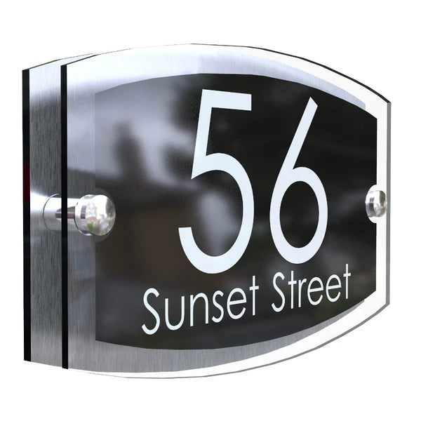 Mr Plaques Esteem A5 Front Door House Number Sign  200 × 130mm