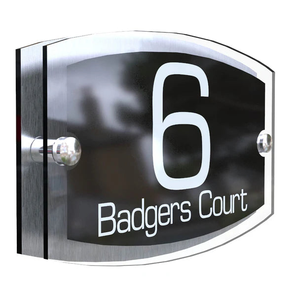 Mr Plaques Esteem A5 Front Door House Number Sign  200 × 130mm