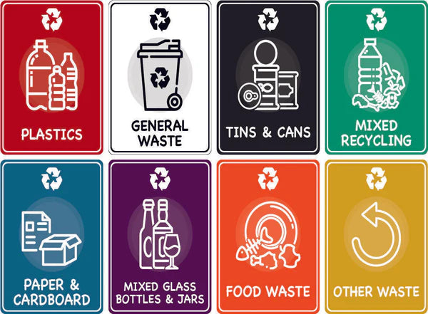 Mr Plaques Recycling Labels 150mm × 100mm