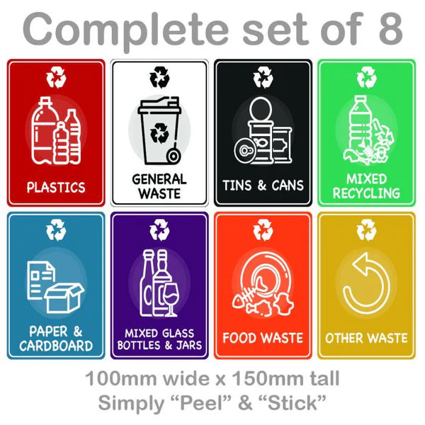 Mr Plaques Recycling Labels 150mm × 100mm